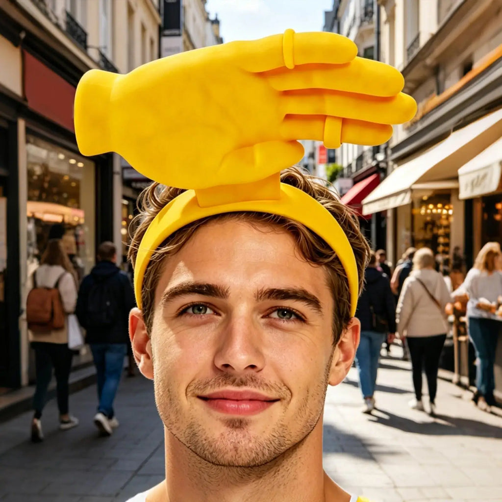 Novelty Hand Palm Sun Visor Hat Funny Elastic Headband Outdoor Caps