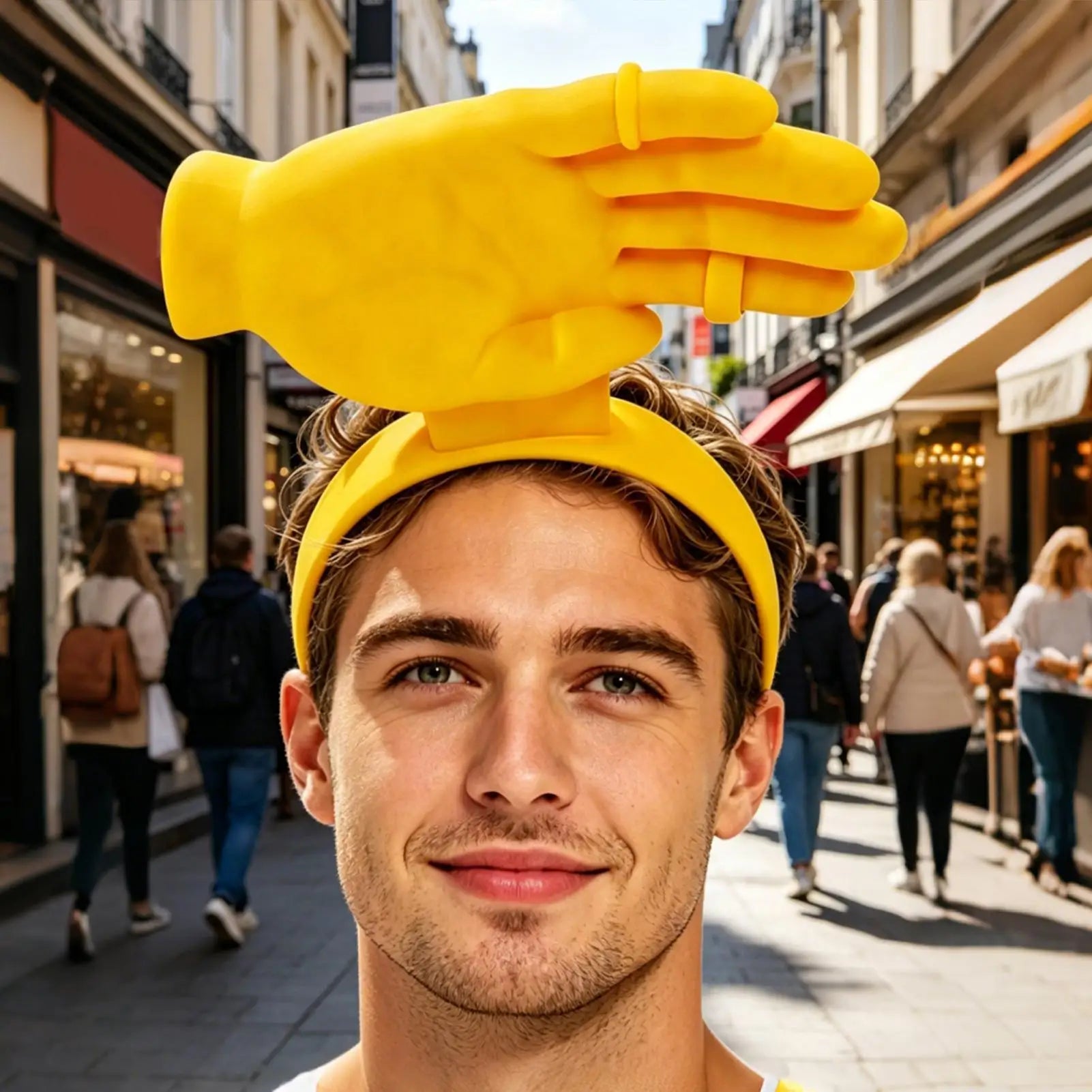 Novelty Hand Palm Sun Visor Hat Funny Elastic Headband Outdoor Caps