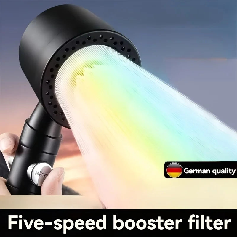High-pressure Handheld Shower Head Built-in Filter Easy Wall-mount Zpaxo