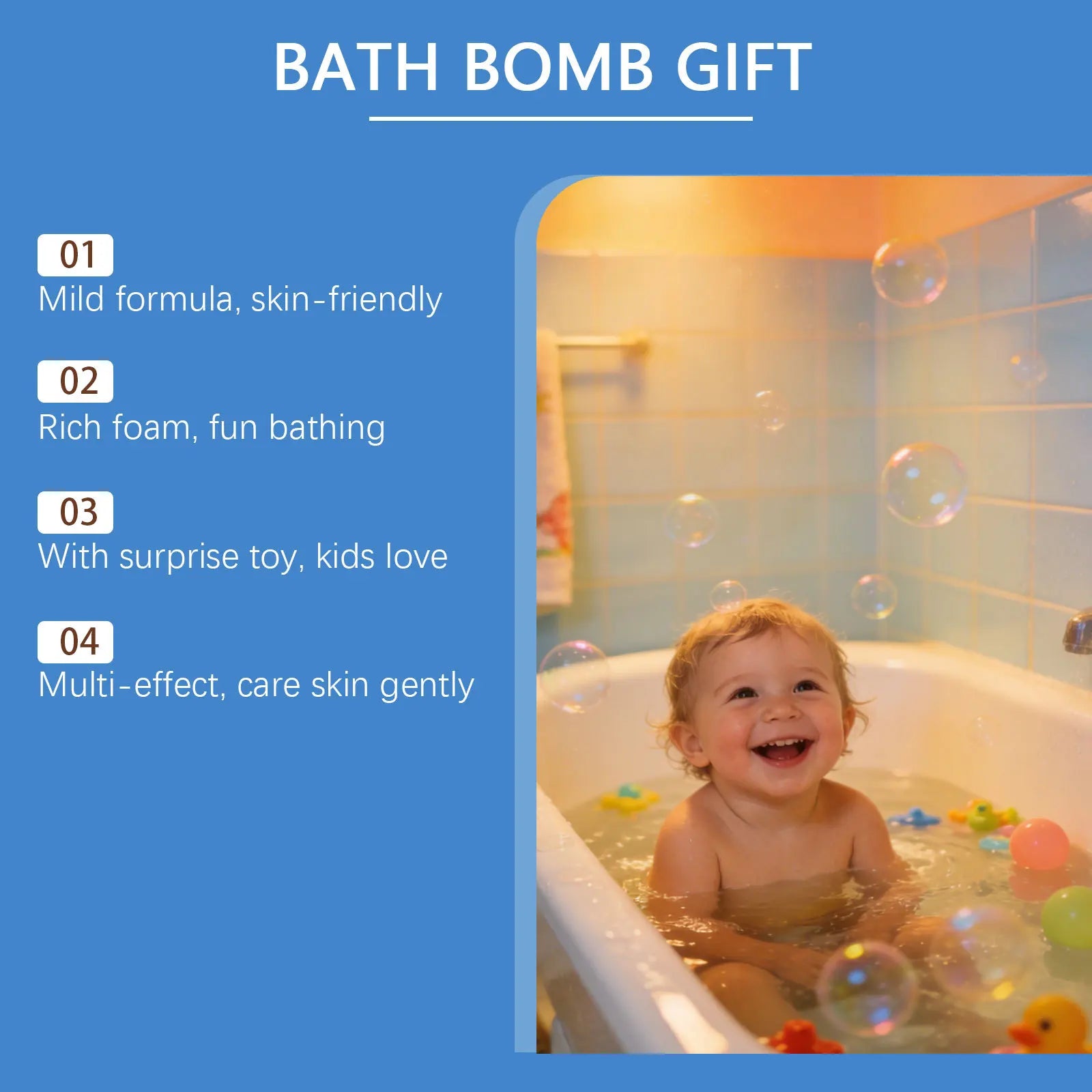 Kids Bath Bombs with Hidden Surprise Toys – 12-Pack Gift Set Kids Bath Bombs Zpaxo