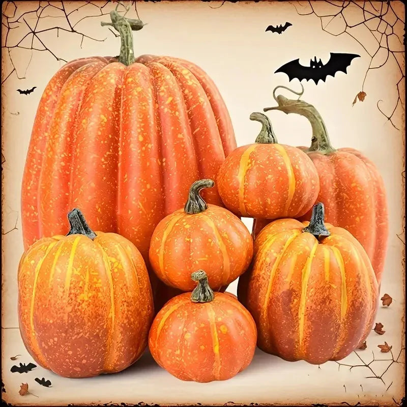 Pumpkin Autumn Decor Outdoor Orange Foam Plastic Fake Artificial