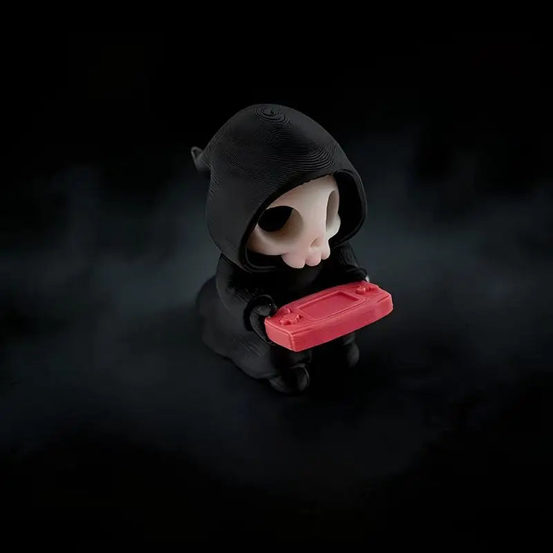 Mini Gothic Grim Reaper Figurine Cute Resin Skeleton Statue Desktop Zpaxo