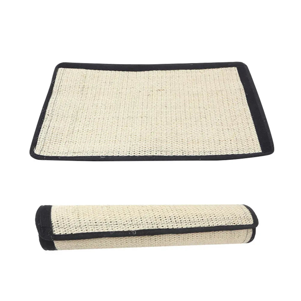 Natural Sisal Cat Scratch Mat Small Roll Up Portable Scratcher Pad