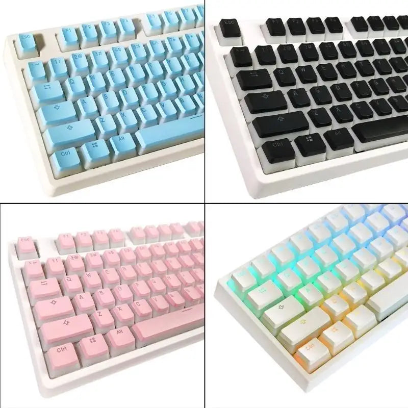 652F 117 Keys Keycaps PBT OEM Double Shot For Mechanical Keyboard Switches Zpaxo