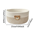 Woven Rope Storage Basket – Nursery, Desk & Bathroom Organizer Woven Storage Basket Zpaxo A