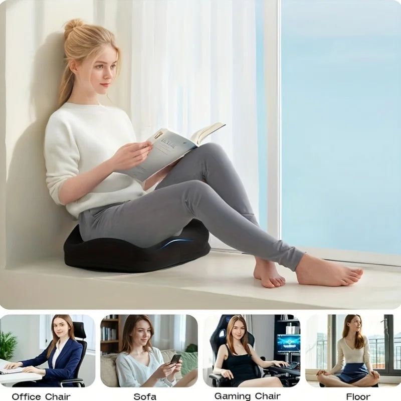 Ergonomic Seat Cushion Chair Three-zone Memory Foam Support Soft