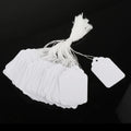 100Pcs Paper Tags with String Attached Marking Strung Tags Price Display Tags for Wedding Retail Product Jewelry Birthday Zpaxo 48x30mm white