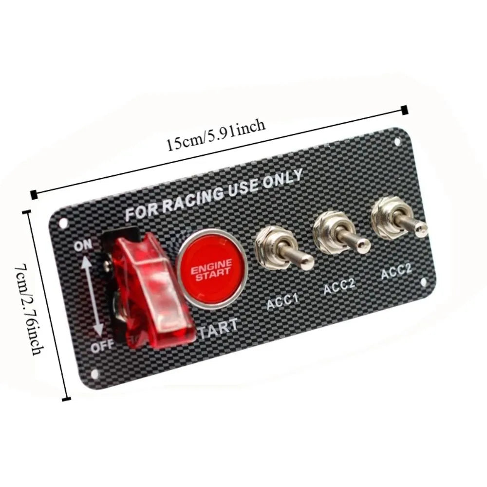 12V Toggle Ignition Switch Ignition Combination with LED Light LED Ignition Switch Panel High Quality Durable Zpaxo
