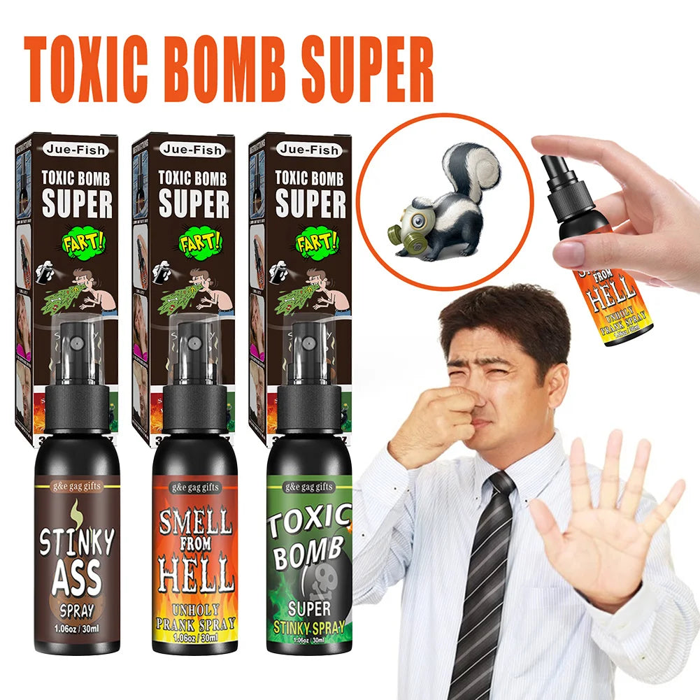 30ml Fart Spray Party Supplies Plastic Liquid Fart Gag for Adults Kids Terrible Stinky Fart Spray Non Toxic Halloween Funny Toys Zpaxo
