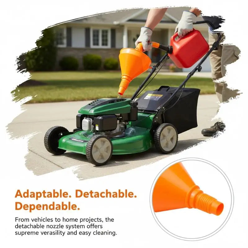 Right-Angle Plastic Oil Funnel Kit – Car & Motorcycle Refueling