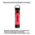 Gopeak 5050 Mini USB Rechargeable LED Pocket Flashlight Clip-on Hat Light Keychain Torch for Camping Hiking Outdoor Portable Zpaxo Pink