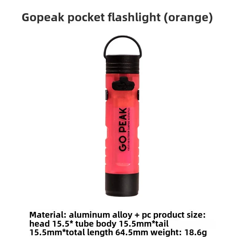 Gopeak 5050 Mini USB Rechargeable LED Pocket Flashlight Clip-on Hat Light Keychain Torch for Camping Hiking Outdoor Portable Zpaxo Pink