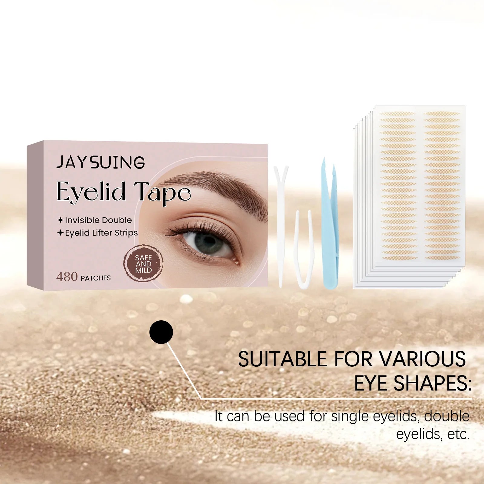 480pcs Invisible Eyelid Tape – Instant Eye Lift Strips Eyelid Lift Tape Zpaxo