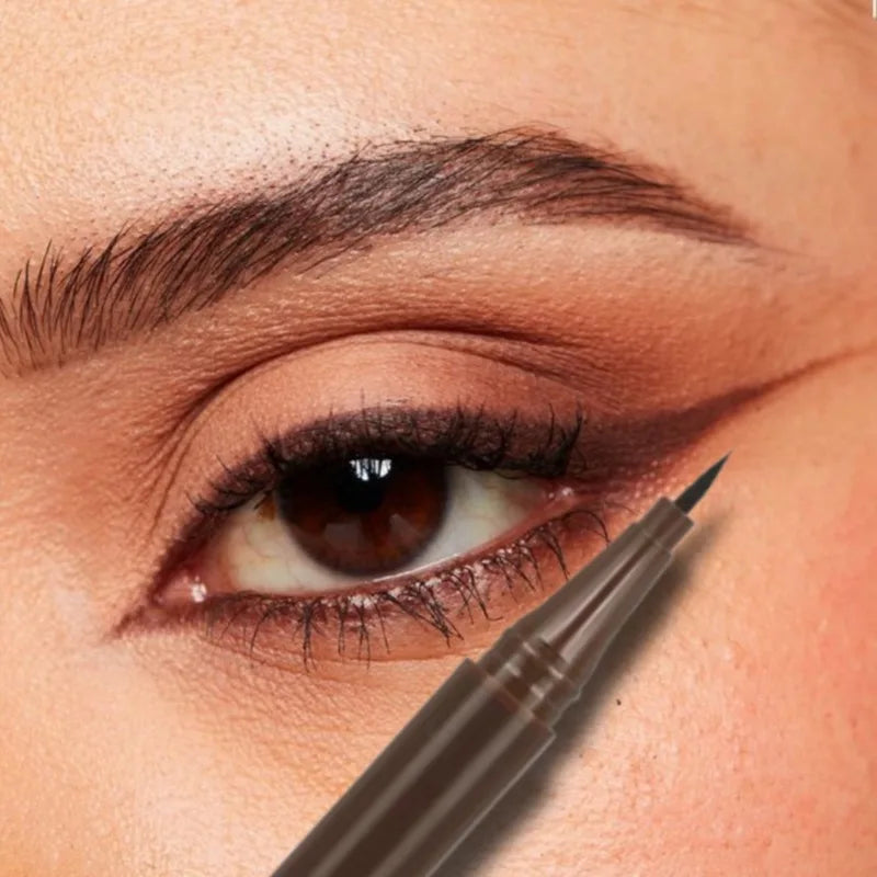 Not Blooming Brown Liquid Eyeliner Easy Wear Quick Drying Waterproof Long-lasting Smooth Ultra-fine Eyeliner Makeup Tools Zpaxo