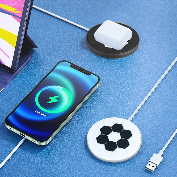 15W Wireless Charger Cartoon Football Iphone 16 15 14 13 Induction
