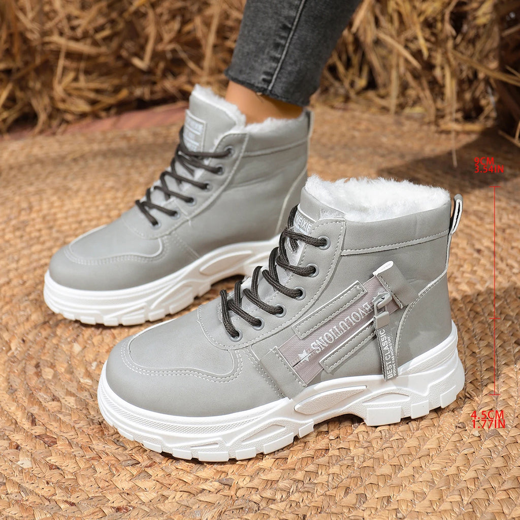 Retro Winter Snow Boots for Women Casual High-top Shoes Warm Women Sneakers Platform Ankle Boots Zapatillas De Mujer New Boots Zpaxo