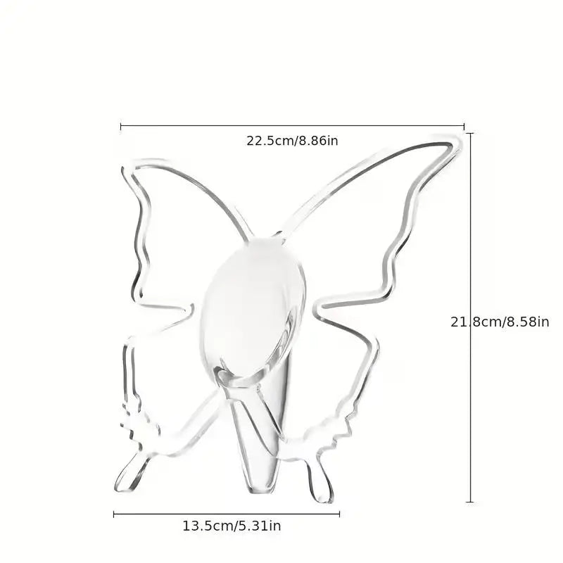 2pcs Butterfly Vase Centerpieces – Clear Acrylic Bud for Holidays, Weddings & Flower Arranging Zpaxo