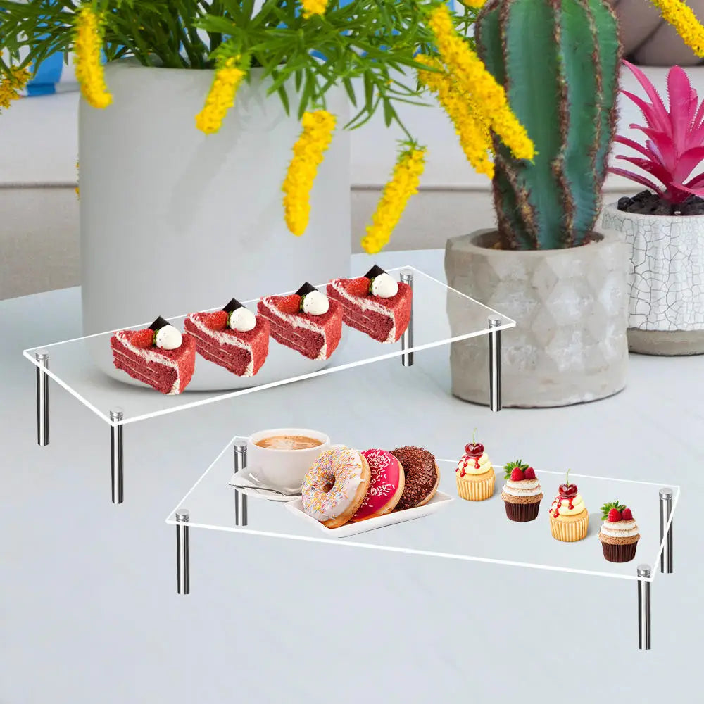 Clear Acrylic Cake Stand & Cupcake Display Riser – 4 Sizes