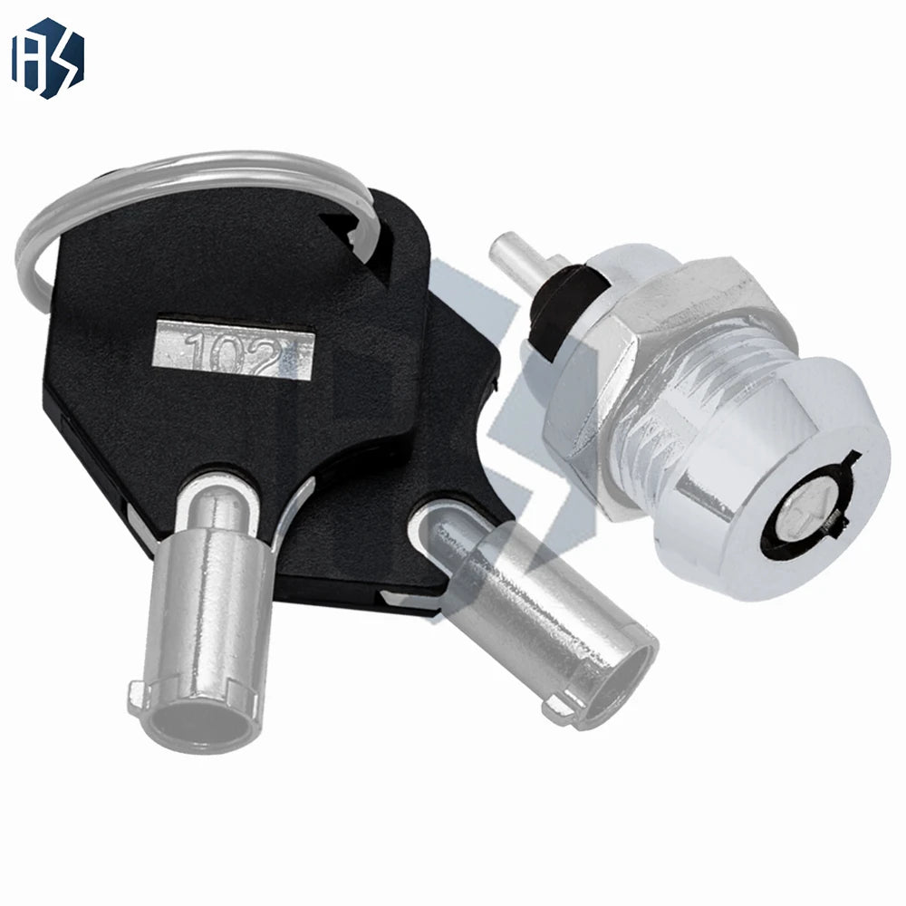 S1201 Electronic Power Lock (1PCS): 12MM Stainless Steel, Double-Side Pull-Out Key Switch (0.5A/250V AC, 2 Keys Included) Zpaxo