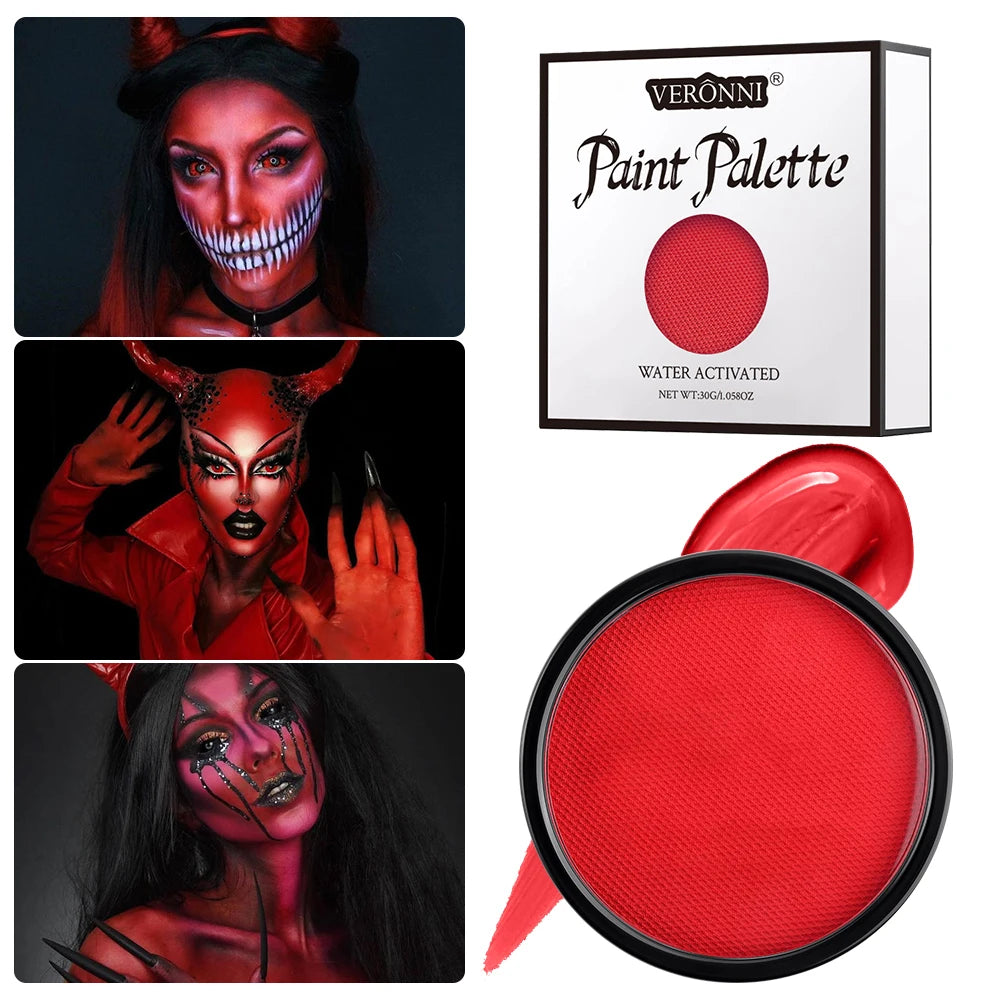 Water Activated Face Body Paint Non-toxic Safe Painting Multiple Zpaxo 1pcs-red