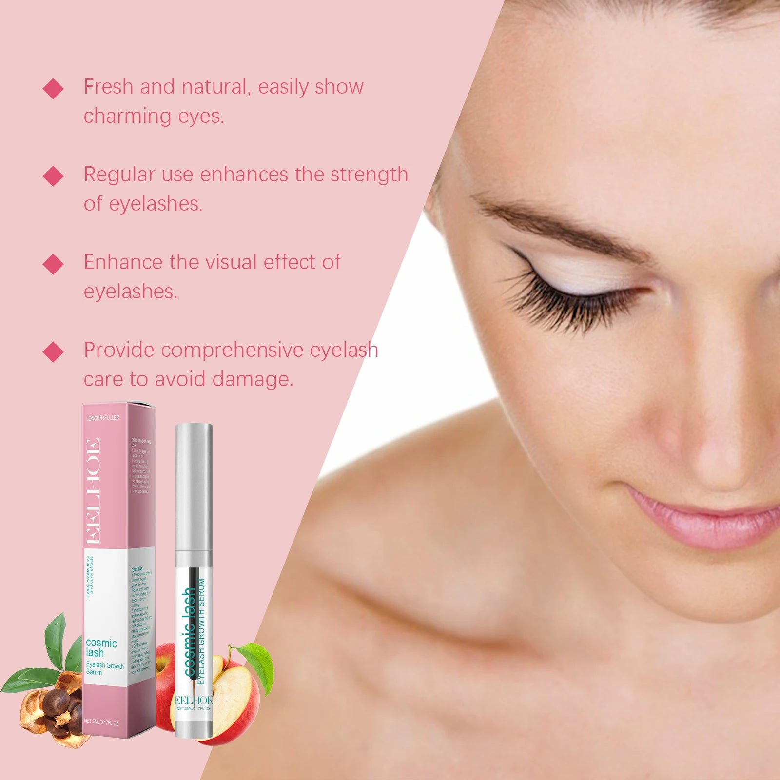 EELHOE Eyelash Growth Serum Volume And Curl Mula Promotes Eyelash Growth Special Effect Lengthens Eyelashes Gently Condition 5ml Zpaxo