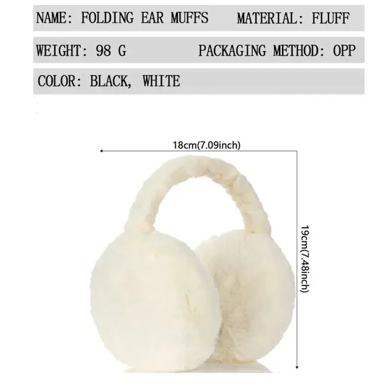 Soft Faux Fur Earmuffs – Unisex Foldable Winter Ear Warmers