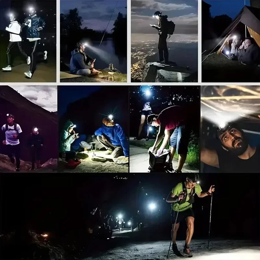 USB Rechargeable LED Headlamp – XPE COB, Magnetic & Waterproof