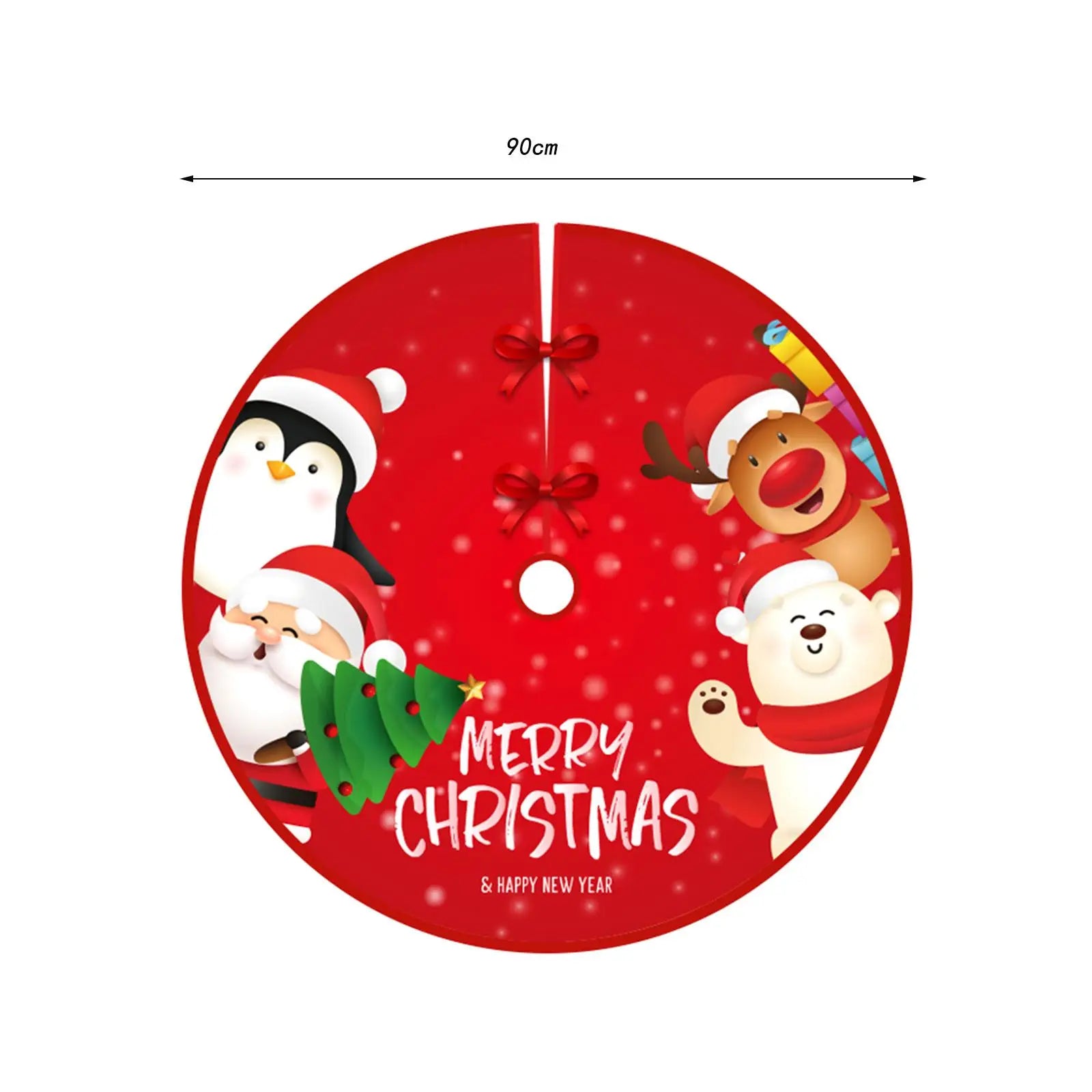 Christmas Tree Skirt Base Cover Warm Round Apron Holiday Zpaxo