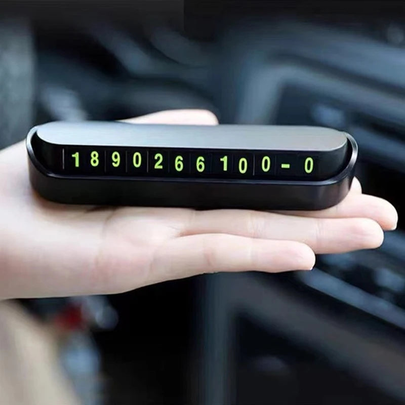 Car Temporary Parking Card Phone Number Plate Telephone Park Stop