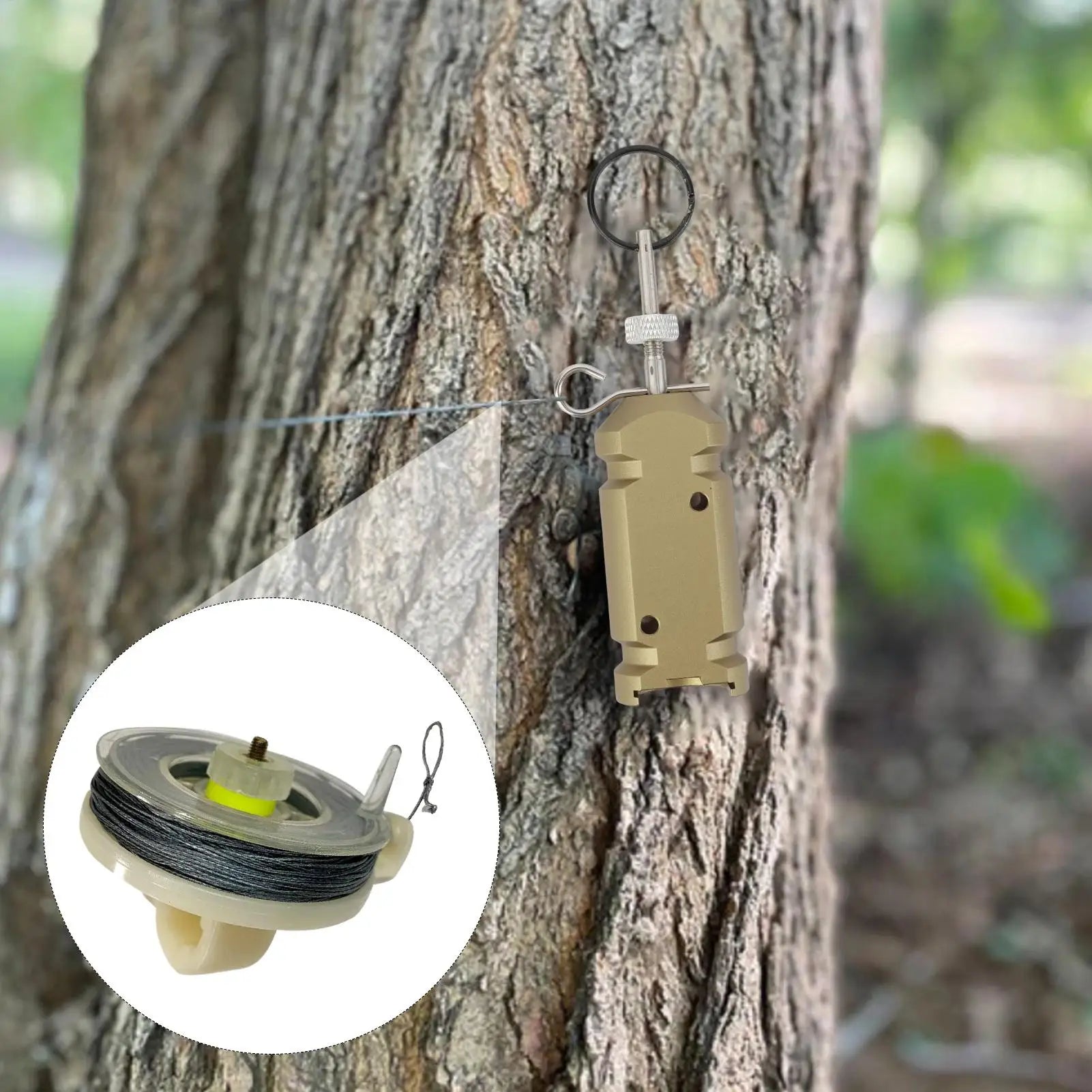 Trip Wire Security Alarms Trip Wire 82ft Weatherproof Camping Accessories Security System for Defense Hunting Traps Survival Zpaxo
