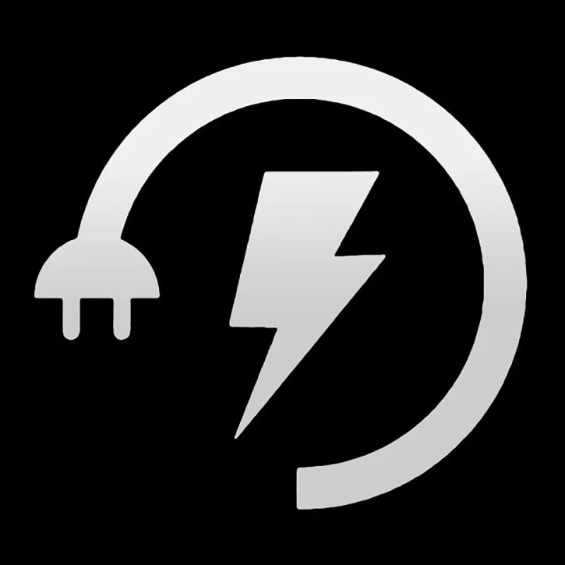 Electric Plug Shape Fashion Car Sticker Bumper Windshield Auto Decal Motorcycle Laptop Waterproof Truck Automobile Vehicles Zpaxo Silver