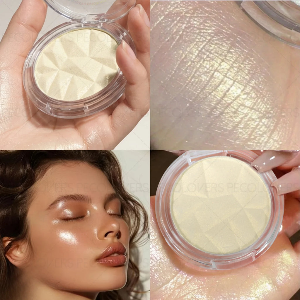 1PC Waterproof High-gloss Powder, with Fine Powder Texture, Metallic Luster, Brightening The Eyes and Face, Long-lasting Zpaxo