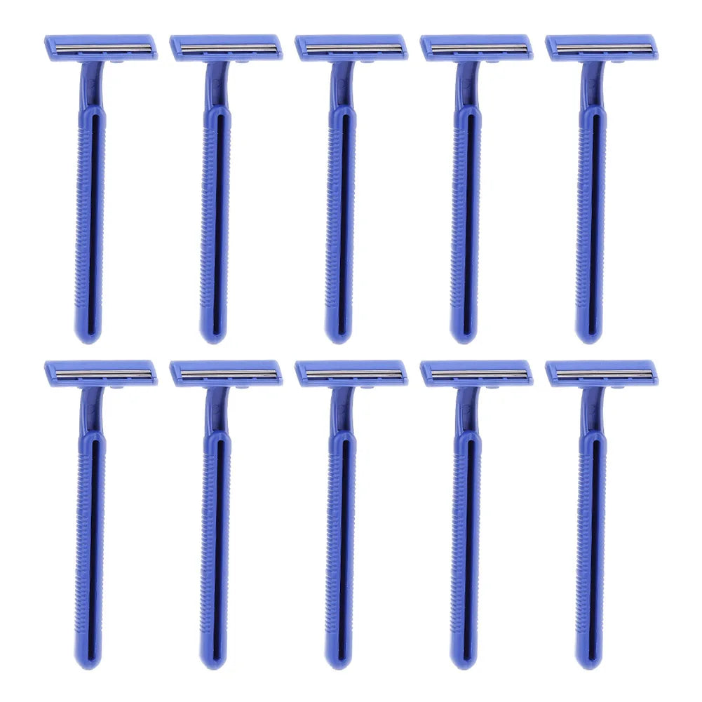 100-10PCS Disposable Whiskers Shaving Shavers Stainless Body Trimmer 2 Layers Blade Razors for Men Women Hotel Appliances Zpaxo 10Pcs