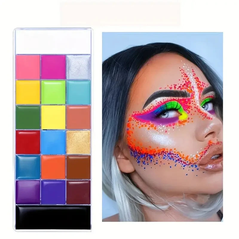 20 Face Body Paint Palette Long Lasting Safe Oil Painting Halloween Zpaxo