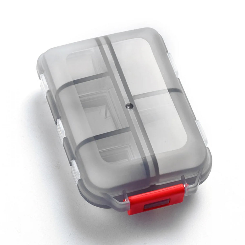 10 Compartments Travel Pill Organizer Pocket Portable Pill Storage Box Case Daily Pill Container or Purse Fish Oil Medicine Zpaxo 1 Gray 10 grids