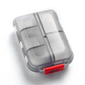 10 Compartments Travel Pill Organizer Pocket Portable Pill Storage Box Case Daily Pill Container or Purse Fish Oil Medicine Zpaxo 1 Gray 10 grids
