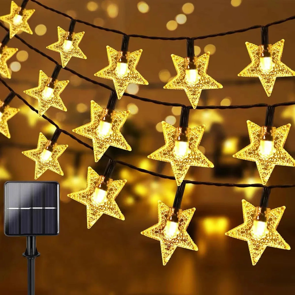 Solar Star Light RGB Warm Christmas Decoration Twinkle Fairy Lamp Zpaxo