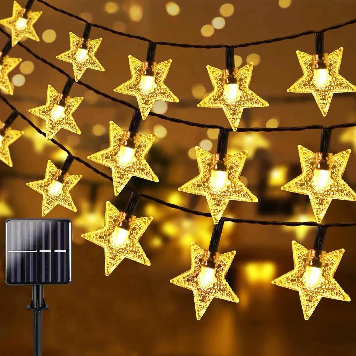 Solar Star Light RGB Warm Christmas Decoration Twinkle Fairy Lamp Zpaxo