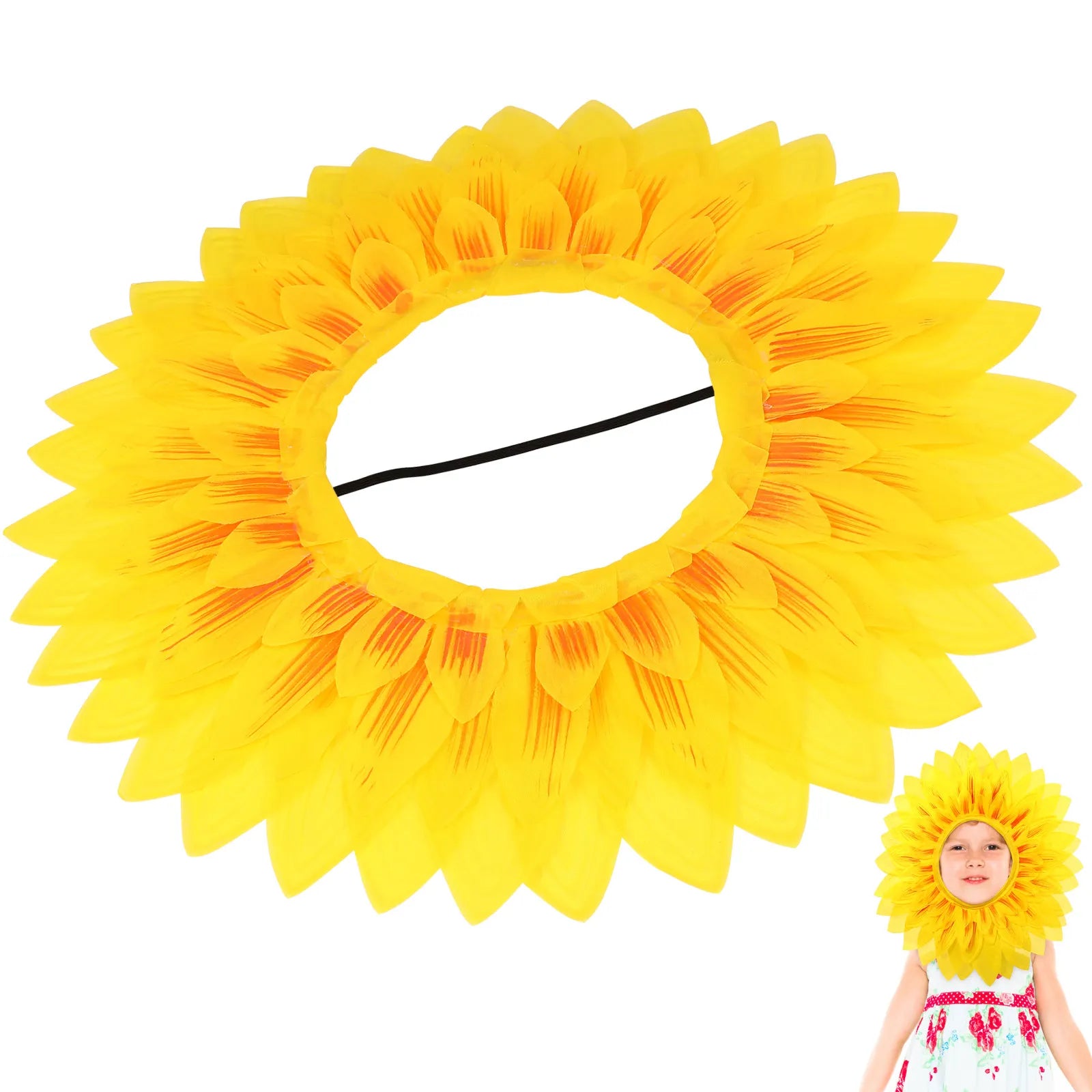 Sunflower Headgear Cover Lightweight Comfortable Performance Prop Party Supplies Games Accessory Kindergarten Decor 45Cm Sunny Zpaxo