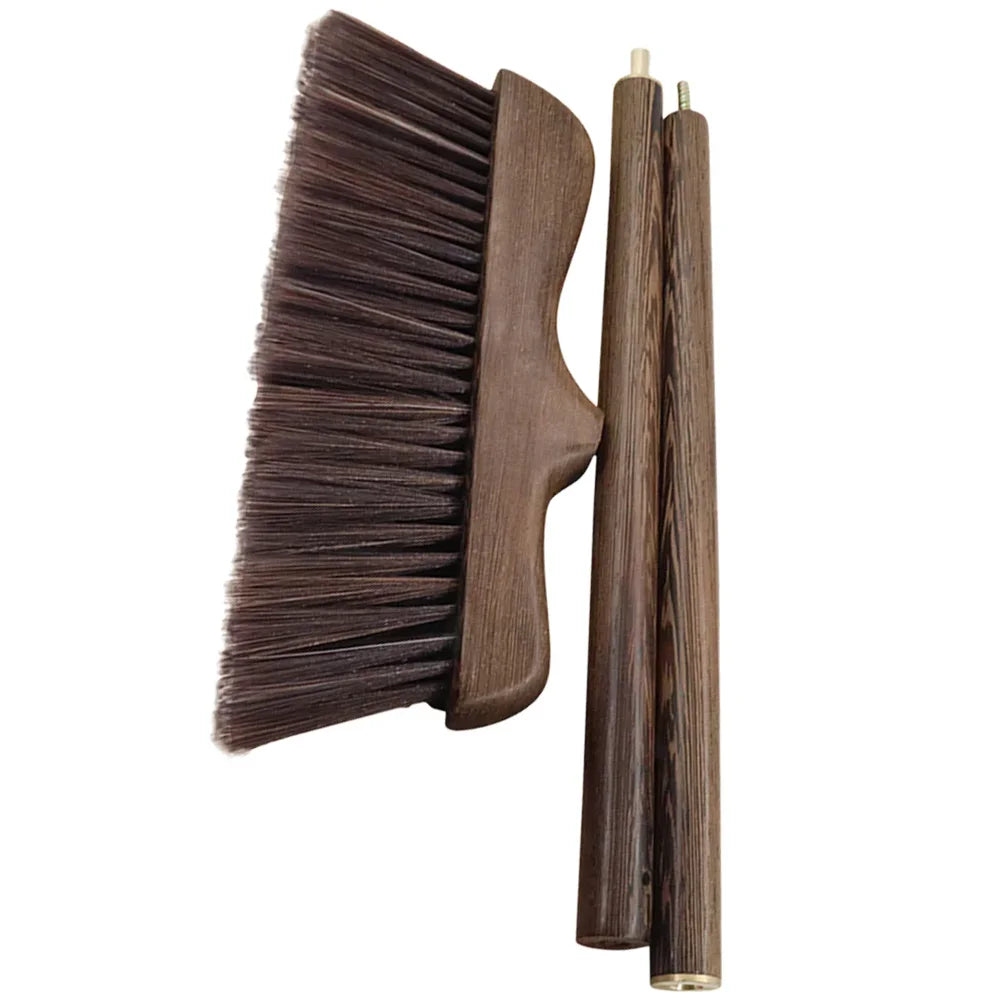 Angled Wood Handle Soft Bristle Broom – Indoor & Outdoor Angled Floor Broom Zpaxo As Shown