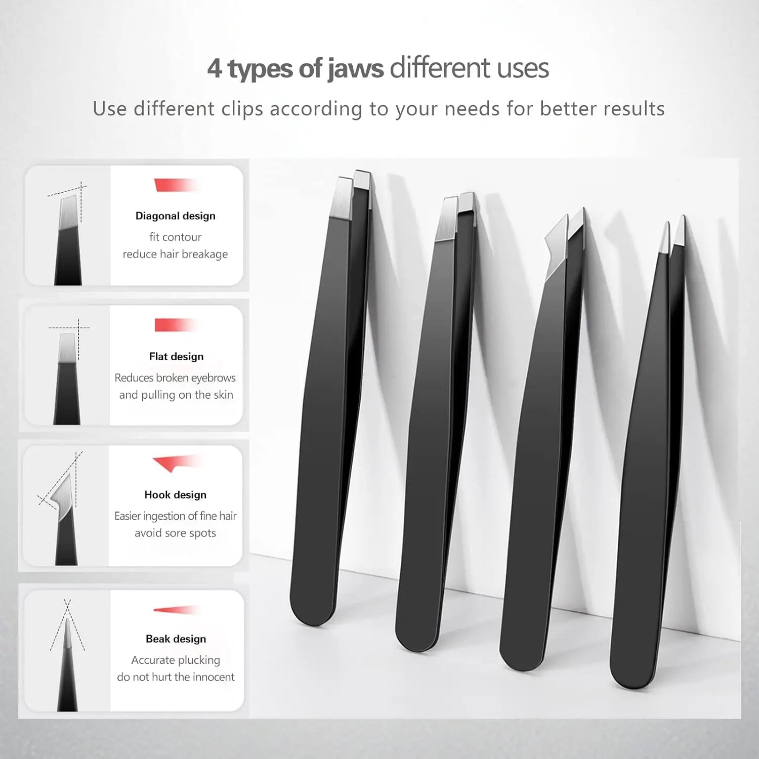 Stainless Steel Eyebrow Tweezer & Scissors Set | Brow Grooming