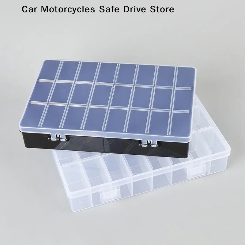 CM24 Grids Multifunctional Clear Plastic Organizer Box Container