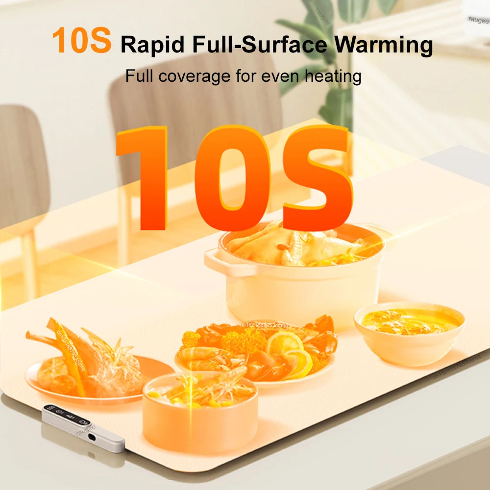Electric Warming Tray Foldable Food Warmer Plate Silicone Mat Fast