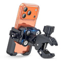 New Anti-Vibration Bicycle Phone Holder 360 Rotating Shock Absorber Quick Release Phone Mount For Electric Bike Motorcycle Zpaxo Black