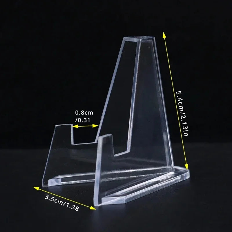 Acrylic Coin & Trading Card Display Stands – 10/30 Pack