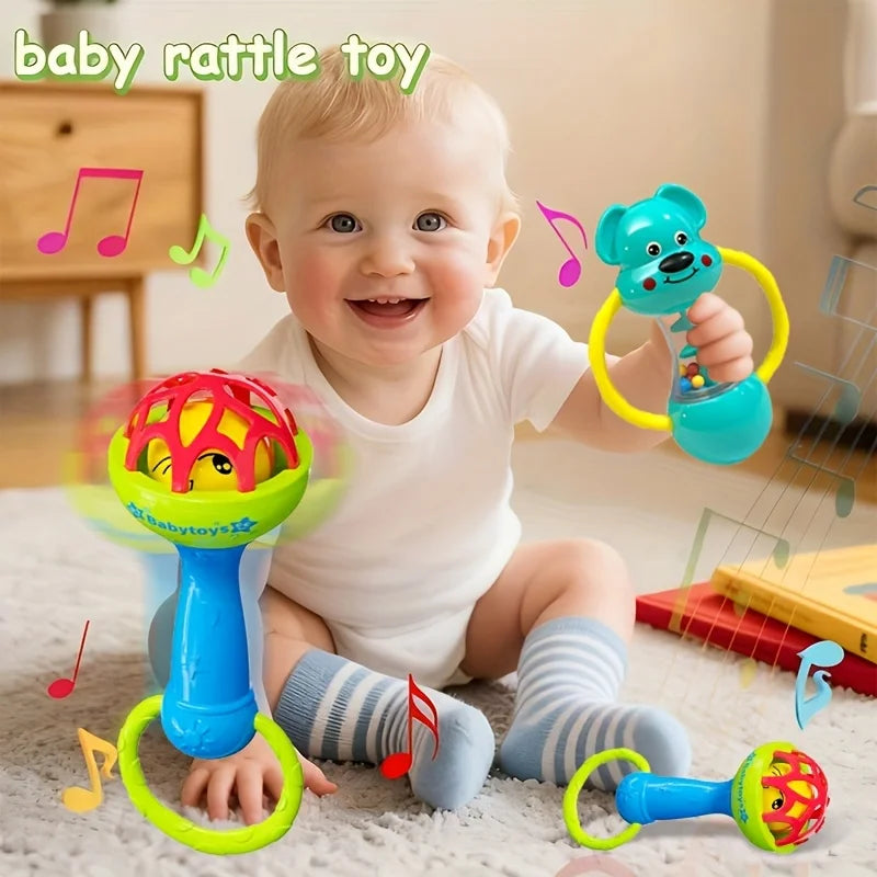 Baby Rattles Toys 0 12 Months Newborn Sensory Grasp Hand Bell