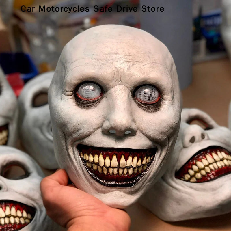 MTerror Exorcist Smiling Plastic Mask Cosplay Creepy Demon Ghost Face