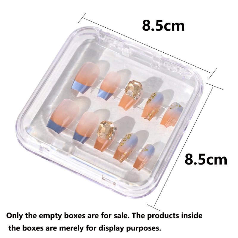 Armour storage box with flip cover, jewelry box, transparent nail art box, desk storage and display use Zpaxo 8.5X8.5cm