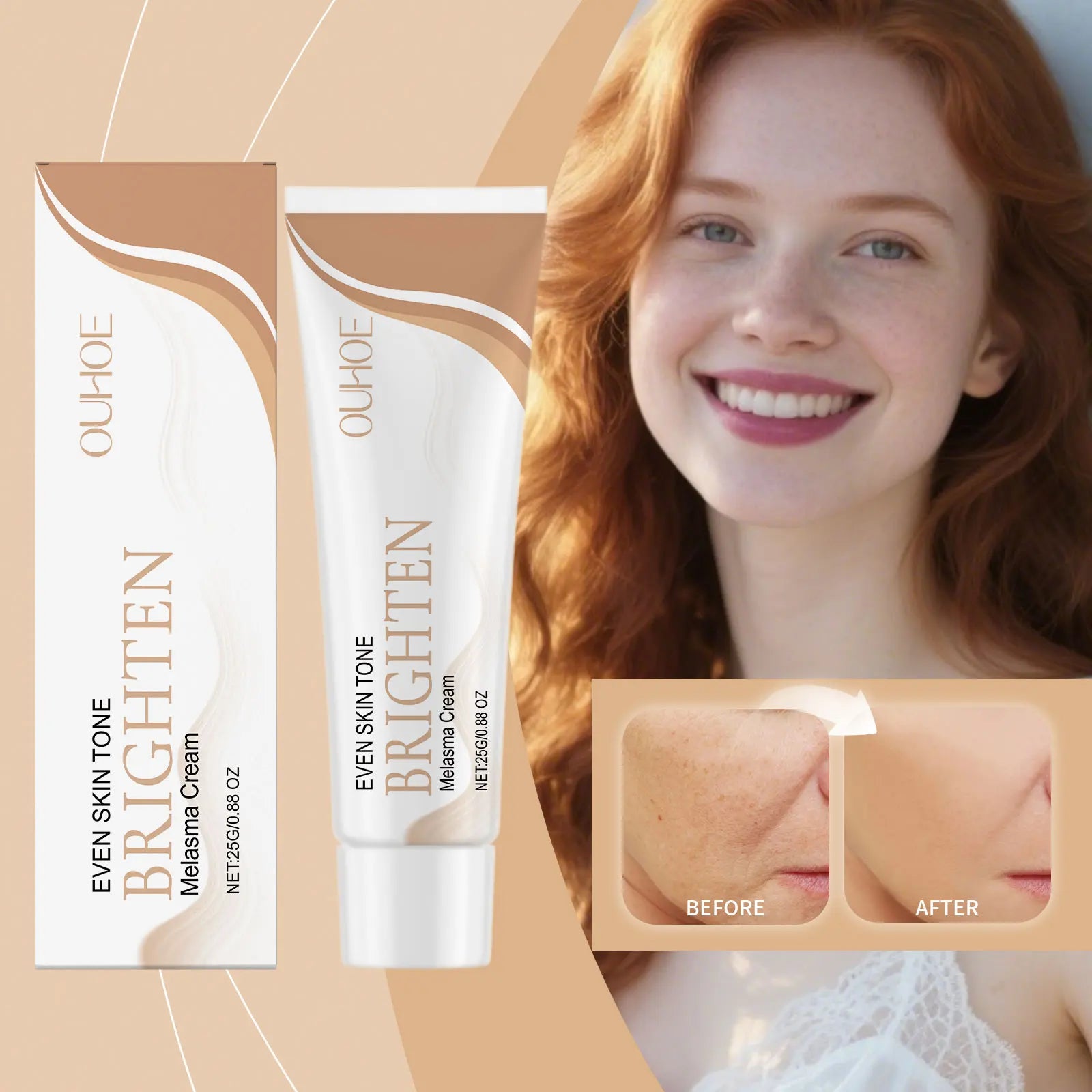 Radiance Brightening Cream with Niacinamide, Moisturizing and Hydrating Face Cream, Smooth Skin Skincare Product Zpaxo