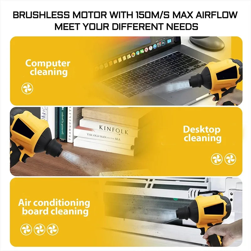Electric Goddess Air Gun Cordless Compressed Dust Collector Blower